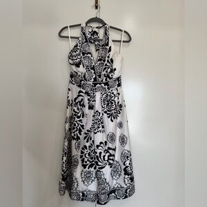 White House Black Market Silk Halter Style Dress